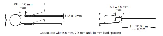 Vishay / BC Components VY2 Series AC Line Rated Disc Capacitors